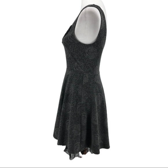 Free People Black Grey Rock Princess Rose and Tulle Dress - Picture 5 of 9